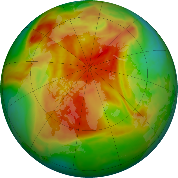 Arctic ozone map for 22 April 2012